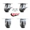 Service Caster 4 Inch Thermoplastic Rubber Caster Brakes/Swivel Locks and 2 Rigid SCC, 2PK SCC-35S420-TPRBF-SLB-BSL-2-R-2 - alternate 6